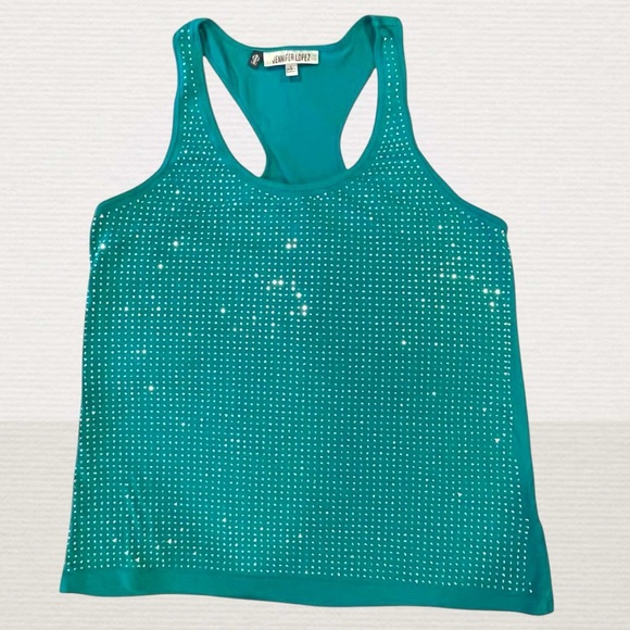 Jennifer Lopez Y2k Embellished Tank Top - Picture 1 of 16